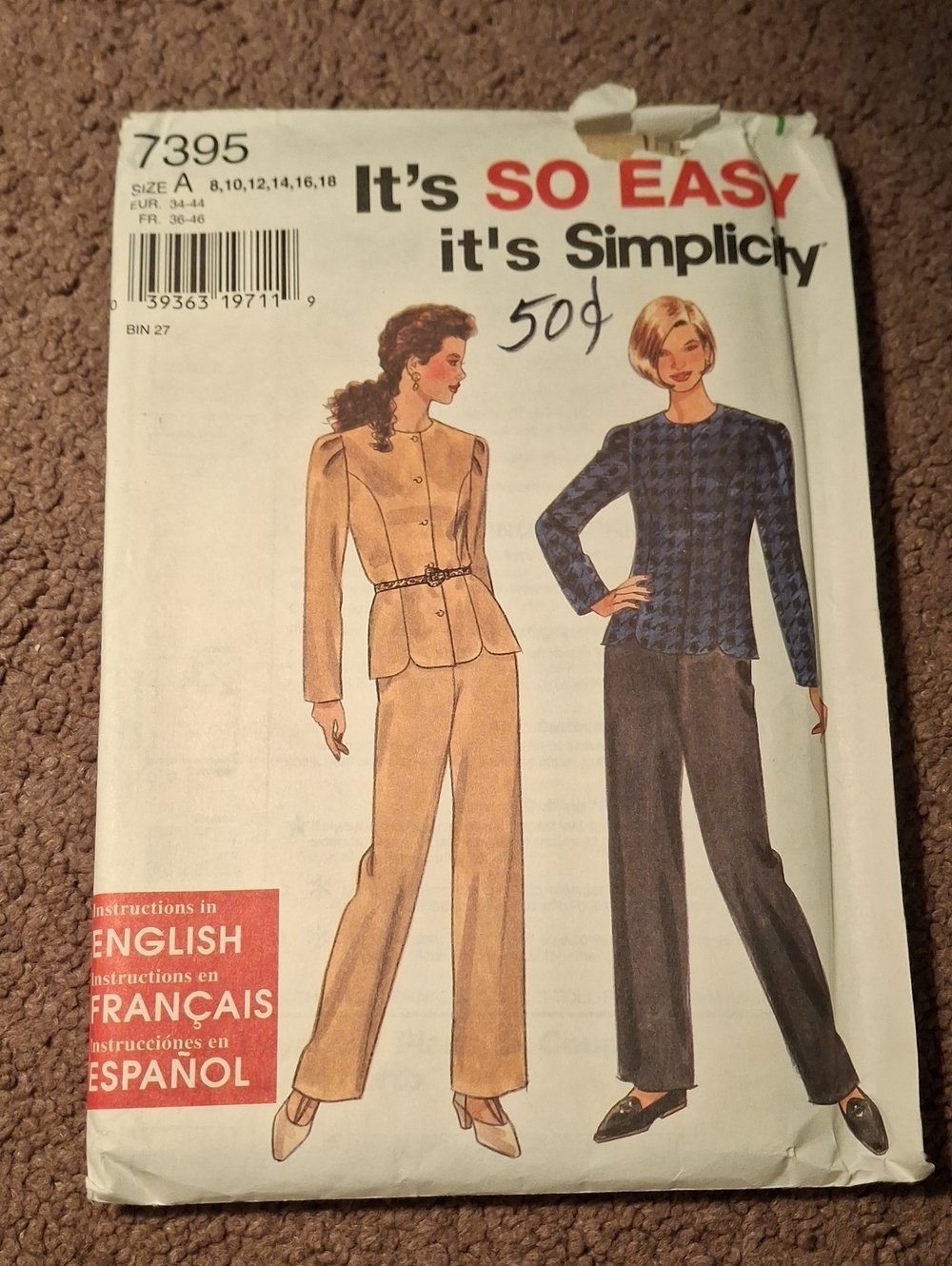 7395 Simplicity Pattern